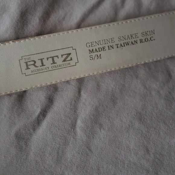 VTG Metallic Genuine Snake Skin Belt - Picture 5 of 6